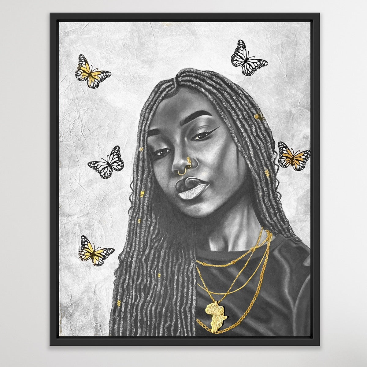 Black Butterfly - 24x30”