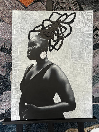Ode to a black girl - 18x24”